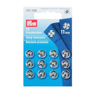 Boutons pression métal 17 mm Prym argent